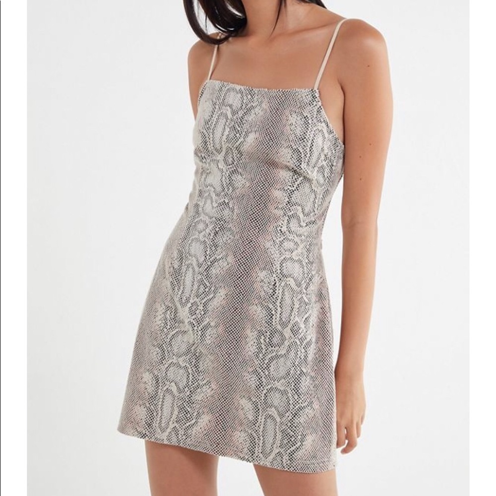 Urban Outfitters Textured Snake Print Mini Dress